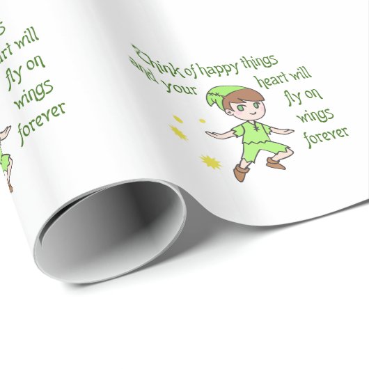 DENKEN AN GLÜCKLICHE DINGE GESCHENKPAPIER (Rolleneckpunkt)