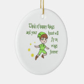 DENKEN AN GLÜCKLICHE DINGE KERAMIK ORNAMENT (Rechts)