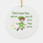 DENKEN AN GLÜCKLICHE DINGE KERAMIK ORNAMENT (Vorne)