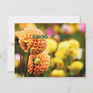 DENKEN AN IHRE BLUMEN POSTKARTE