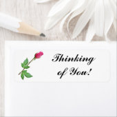 DENKEN AN IHRE ROSE BUD- RÜCKSENDEADRESSEN-AUFKLEB (Insitu)