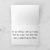 DENKEN AN MEINE ****BESTE FREUNDE**** GLÜCKLICH BI KARTE (Innenseite)