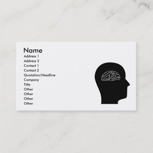 Denken an Neurologie Visitenkarte (Vorderseite)