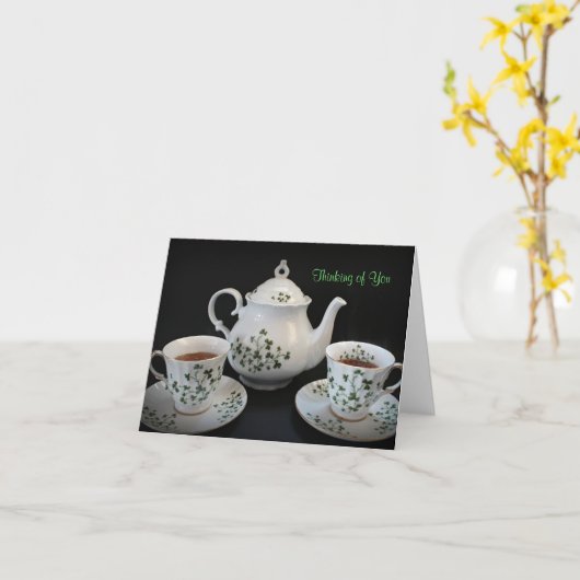 Denken an Sie Anmerkung Card~Shamrock Entwurf Karte (Gelbe Blume)