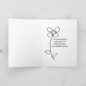 Denken an Sie Forsythiablumenstrauß Karte (Innenseite)