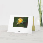 Denken an Sie Gelb-Rosen-Knospe Karte (Rückseite)