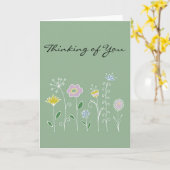 Denken an Sie Karte (Gelbe Blume)