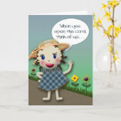 Denken an Sie - Karte (Gelbe Blume)