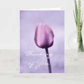 Denken an Sie Lavendel-Tulpe-Gruß-Karte Karte (Vorderseite)