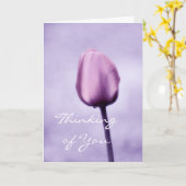 Denken an Sie Lavendel-Tulpe-Gruß-Karte Karte (Gelbe Blume)