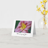 Denken an Sie leere Karte (Gelbe Blume)