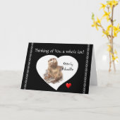 Denken an Sie lustiger Otterly Aquarell-Otter Karte (Gelbe Blume)