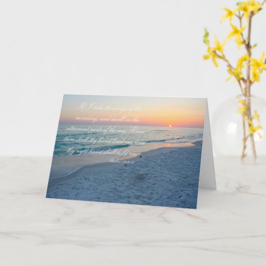 Denken an Sie - Psalm-139:9 - 10 - setzen Sie Karte (Gelbe Blume)