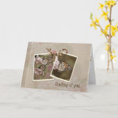 Denken an Sie Schmetterlinge Karte (Gelbe Blume)