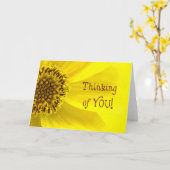 DENKEN AN SIE - SONNENBLUME - HELL KARTE (Gelbe Blume)