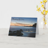 Denken an Sie Sonnenuntergang-Strand-Karte Karte (Gelbe Blume)