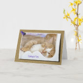 Denken an Sie Tabby Karte (Gelbe Blume)