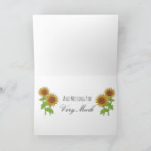 Denken an Sie und vermisst Sie Sonnenblume-Karte Karte (Innenseite)