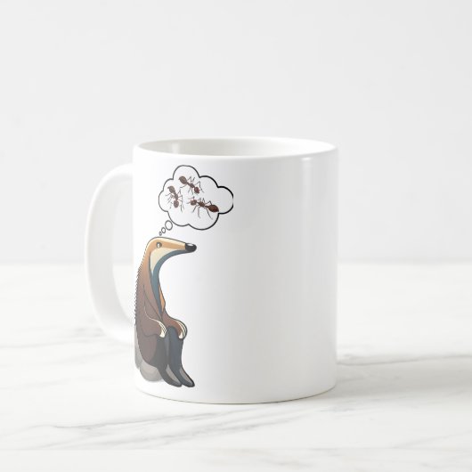 Denken Anteater Kaffeetasse (Vorderseite Links)