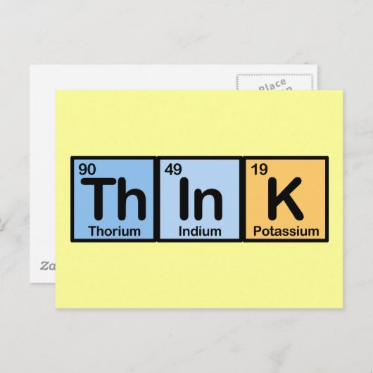 Denken aus Elementen Postkarte (Vorne/Hinten)