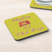 Denken außerhalb der Box Design Untersetzer (Linke Seite)