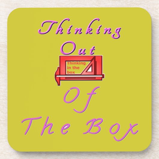 Denken außerhalb der Box Design Untersetzer (Vorderseite)