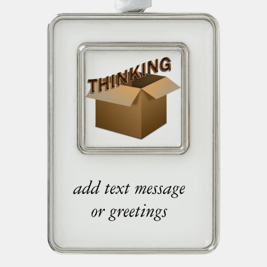 Denken außerhalb der Schachtel Rahmen-Ornament Silber (Vorderseite)