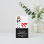 Denken außerhalb der Schachtel Visitenkarte (Stehend Vorderseite)