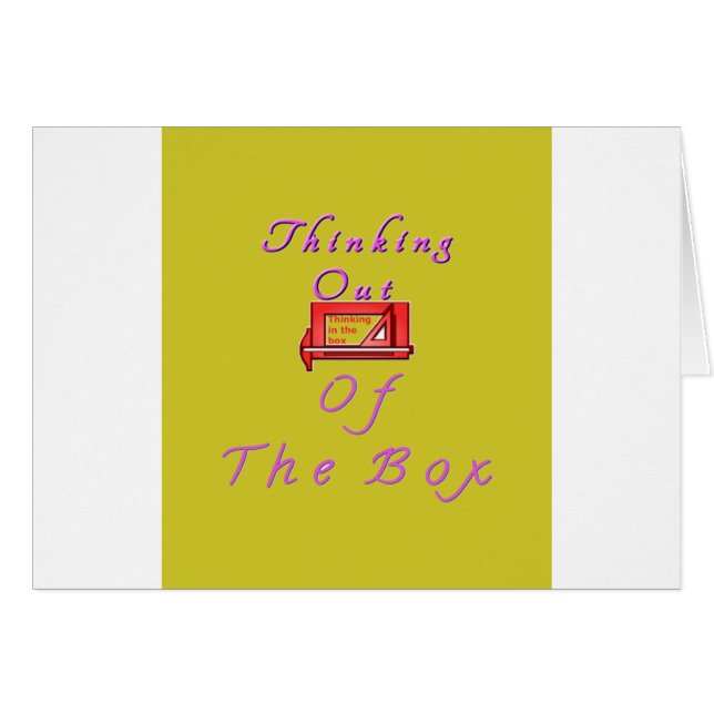 Denken außerhalb des Box-Designs (Vorderseite (Horizontal))