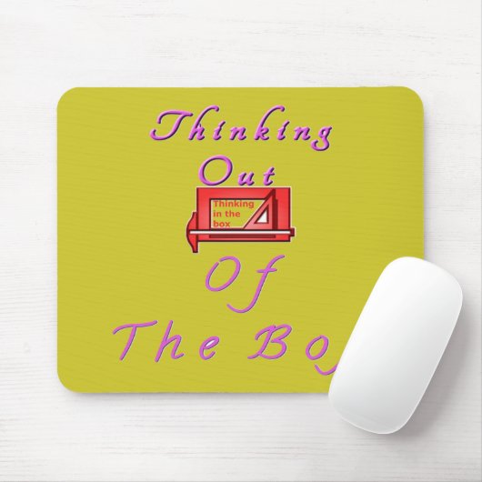 Denken außerhalb des Box-Designs Mousepad (Mit Mouse)