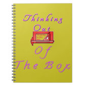 Denken außerhalb des Box-Designs Notizblock (Vorderseite)
