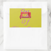 Denken außerhalb des Box-Designs Rechteckiger Aufkleber (Tasche)