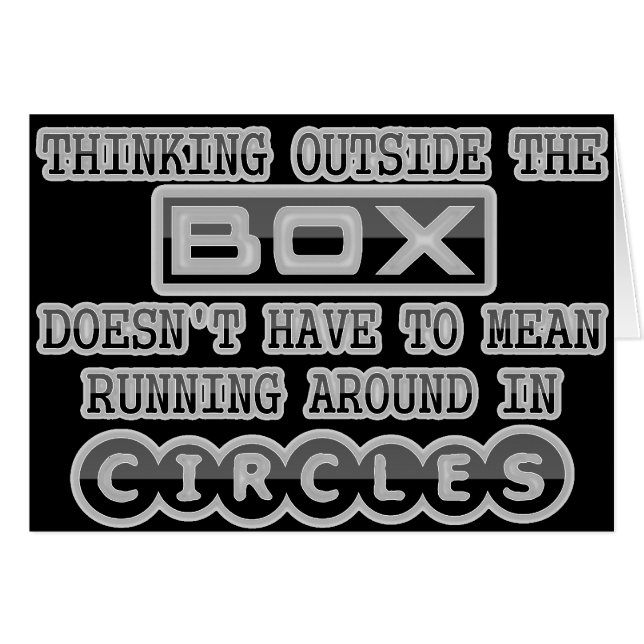 Denken außerhalb des Kastens (Vorderseite (Horizontal))