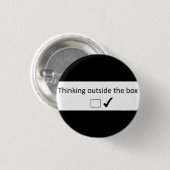 Denken außerhalb des Kastens Button (Vorne & Hinten)