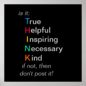 DENKEN - bevor Sie posten - Poster (Vorne)