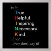 DENKEN - bevor Sie sprechen - Poster (Vorne)