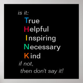 DENKEN - bevor Sie sprechen - Poster