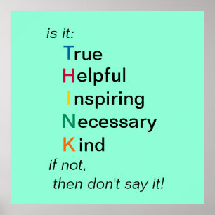 DENKEN - bevor Sie sprechen - Poster