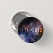 DENKEN BIG - Raum und Universum Motivierend Button (Vorne & Hinten)