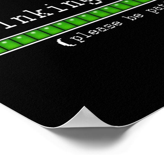 Denken... Bitte ein Patientenposter Poster (Ecke)