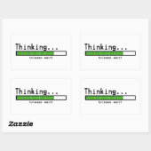 Denken... Bitte warten Sie lustige Aufkleber (Blatt)