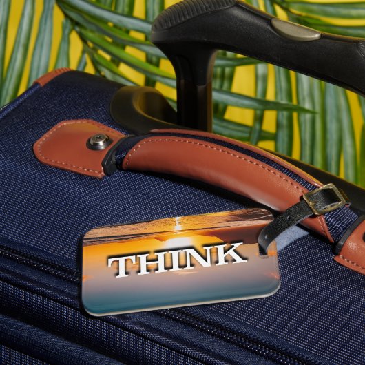 Denken Erholung Slogan Sunrise Gepäckanhänger (Vorderseite Insitu 3)