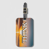 Denken Erholung Slogan Sunrise Gepäckanhänger (Vorderseite Vertikal)