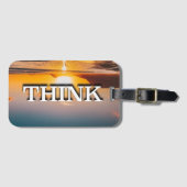 Denken Erholung Slogan Sunrise Gepäckanhänger (Vorderseite (Horizontal))
