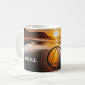 Denken Erholung Slogan Sunrise Tasse (Vorderseite Links)
