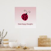 Denken glückliche Gedanken Ladybug Poster (Küche)