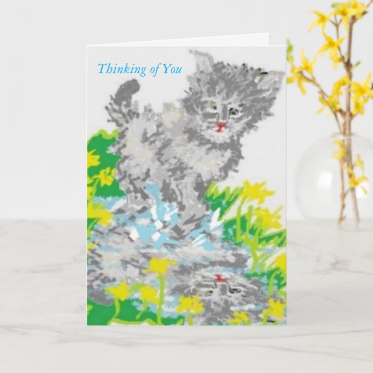 Denken /Grußkarte Karte (Gelbe Blume)