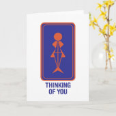 Denken - Grußkarte Karte (Gelbe Blume)