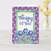 Denken - Grußkarte Karte (Gelbe Blume)