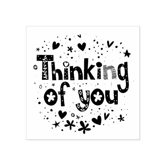 Denken Gummistempel (Prägung)